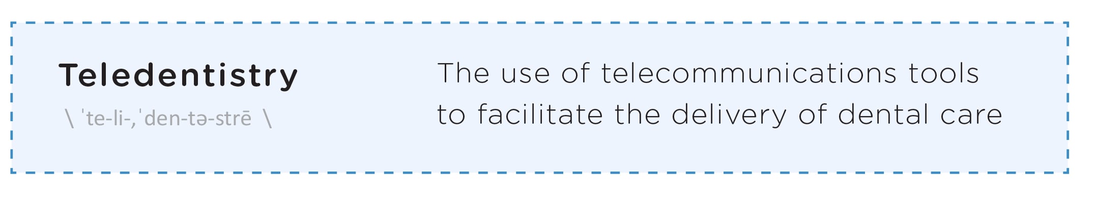 Definition Teledentistry